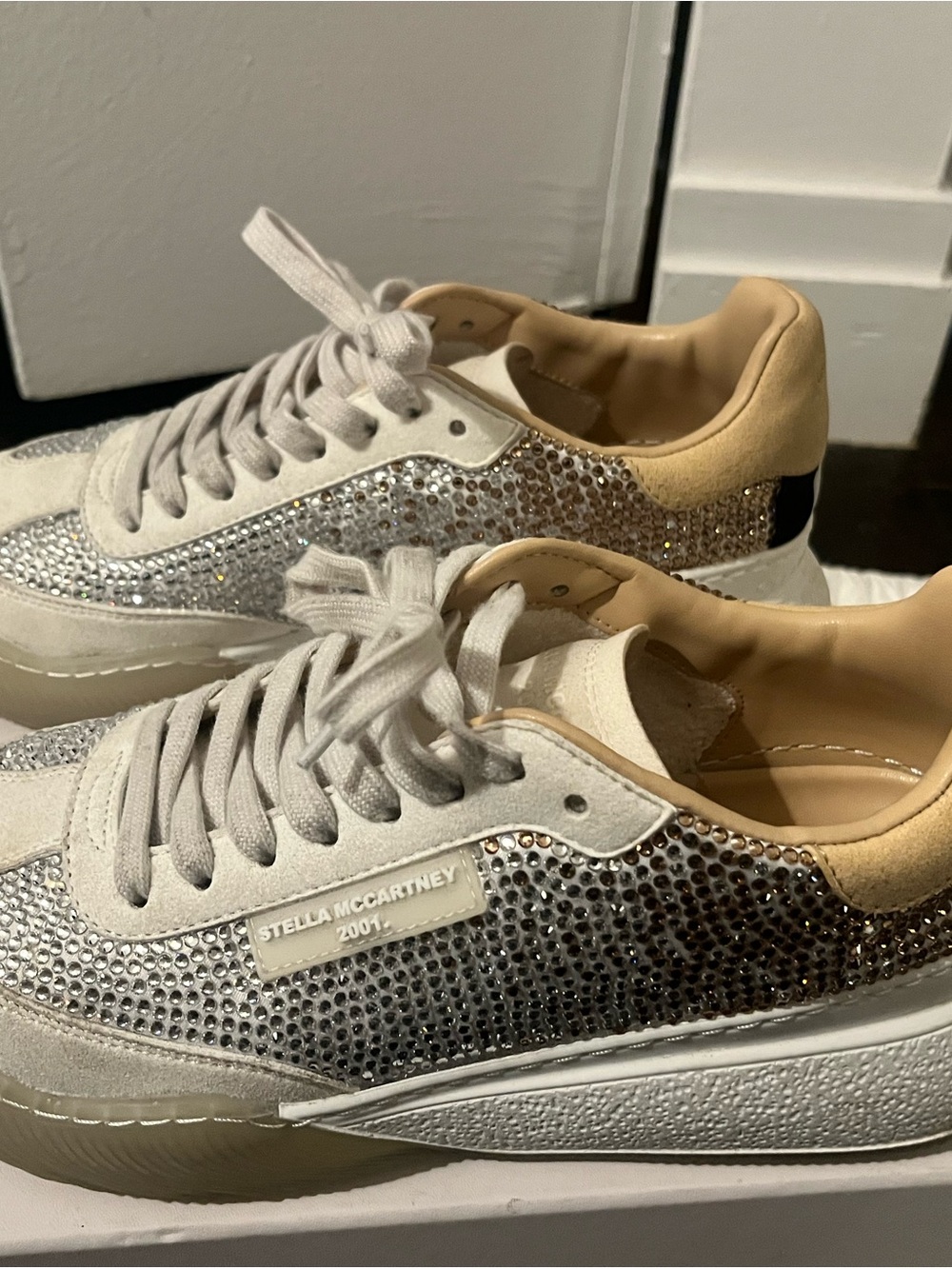 Stella McCartney Loop Crystal Sneakers US 9 / IT 39 bride bridal bachelorette